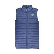 Mouwloos vest met rits en zakken North Sails , Blue , Heren