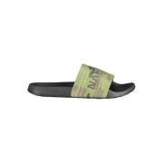 Contrast Detail Logo Slippers Sandalen Napapijri , Green , Heren