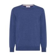 Luxe Sweaters Collectie Brunello Cucinelli , Blue , Heren