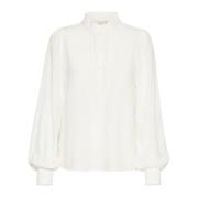 Vrouwelijke Blouse met Pofmouwen Kaffe , White , Dames