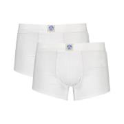 Katoenen Boxershorts Bi-Pack Elastisch North Sails , White , Heren