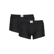 Zwarte Katoenen Boxershorts Bi-Pack North Sails , Black , Heren