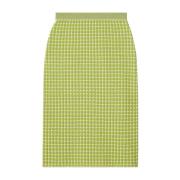 Groene Jacquard Gebreide Pencil Rok Tory Burch , Green , Dames