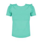 Gerimpeld Viscose Top Patrizia Pepe , Green , Dames