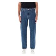 High-Waisted Straight Leg Denim Jeans A.p.c. , Blue , Heren