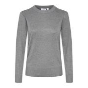 Milasz Pullover Gebreid Mist Grey Melange Saint Tropez , Gray , Dames