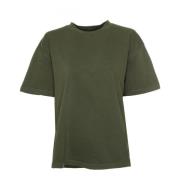 Casual T-shirt met ronde hals Samsøe Samsøe , Green , Dames