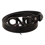 Elegante Zwarte Leren Mode Riem Costume National , Black , Dames