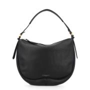 Zwarte Leren Crossbody Tas Gianni Chiarini , Black , Dames