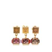 Pre-owned Metal earrings Louis Vuitton Vintage , Yellow , Dames