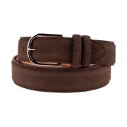 Bruine Kalfsuede Riem Made in Italia , Brown , Heren