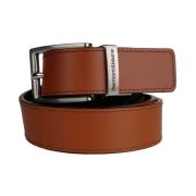 Omkeerbare Leren Riem in Klassiek Bruin Harmont & Blaine , Brown , Her...