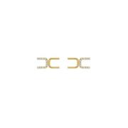 Logo Oorbellen Elisabetta Franchi , Yellow , Dames