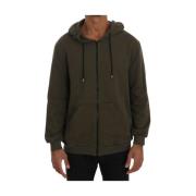 Groene hoodie met rits Daniele Alessandrini , Green , Heren