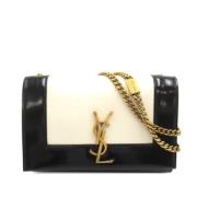 Pre-owned Leather shoulder-bags Yves Saint Laurent Vintage , White , D...