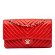 Pre-owned Leather shoulder-bags Chanel Vintage , Orange , Dames