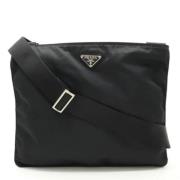 Pre-owned Leather shoulder-bags Prada Vintage , Black , Dames