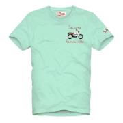 Klassiek Katoenen T-Shirt MC2 Saint Barth , Green , Heren