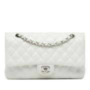 Pre-owned Leather shoulder-bags Chanel Vintage , White , Dames