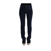 Blauwe Uitlopende Katoenen Jeans Costume National , Blue , Dames