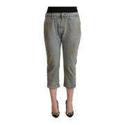 Grijze Mid Waist Skinny Cropped Broek Cycle , Gray , Dames