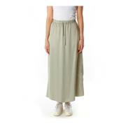 Glanzende A-lijn Midi Rok American Vintage , Green , Dames