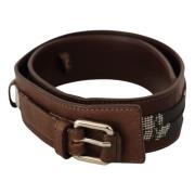 Elegante Bruin Leren Riem voor Mode Costume National , Brown , Dames