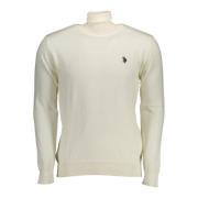 Hoge hals katoen-kasjmier trui U.s. Polo Assn. , White , Heren