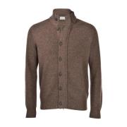 Bruine Wollen Vest met Knopen Gran Sasso , Brown , Heren