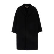 Stijlvolle Zwarte Wollen Jas Marni , Black , Dames