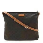 Pre-owned Leather shoulder-bags Gucci Vintage , Brown , Dames