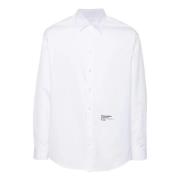 Witte Katoenen Popeline Shirt Logo Print Dsquared2 , White , Heren