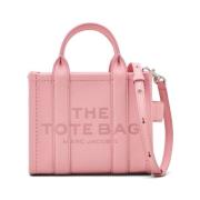 Roze Leren Schoudertas met Logo Marc Jacobs , Pink , Dames