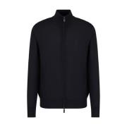 Zwart Zip-Through Dolcevita Sweater Emporio Armani , Black , Heren