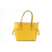 Voyager Large Marigold Leren Tote Tas Michael Kors , Yellow , Dames