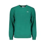 Groene Katoenen Sweatshirt, Geborduurd Logo Fila , Green , Heren