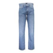 Vervaagde Blauwe Katoenen Jeans Broek Gant , Blue , Heren