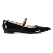 Puntige Neus Patent Ballerina Flats Guess , Black , Dames