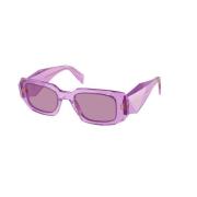 Violet Spiegel Zonnebril Prada , Purple , Dames