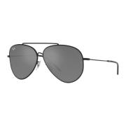 Aviator Reverse Gereflecteerde Zonnebril Zwart/Grijs Ray-Ban , Black ,...