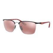 Ferrari Gepolariseerde Spiegelende Zonnebril Ray-Ban , Black , Unisex