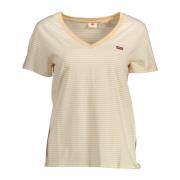 Beige V-hals T-shirt Levi's , Beige , Dames