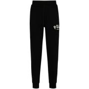 Zwarte Jersey Broek Geborduurd Logo Polo Ralph Lauren , Black , Heren