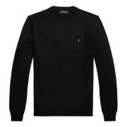 Zwarte Pullover Trui Polo Ralph Lauren , Black , Heren