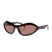 Stijlvolle zonnebril met lichtbruine lenzen Prada , Brown , Unisex