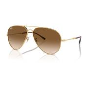 Klassieke Aviator Zonnebril Lichtbruin Verloop Ray-Ban , Yellow , Unis...