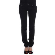 Chique Slim Skinny Zwarte Jeans Roberto Cavalli , Black , Dames