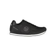 Elegante Zwarte Geborduurde Sneakers Veters Sergio Tacchini , Black , ...