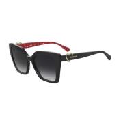 Zwart Donkergrijs Getinte Zonnebril Love Moschino , Black , Unisex