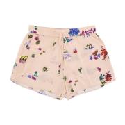 All Over Print Dames Shorts Obey , Beige , Dames